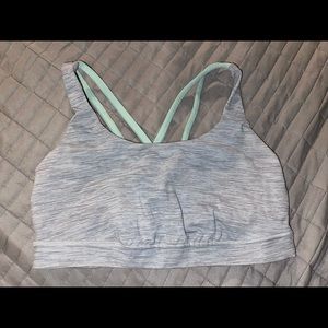 Lululemon silver fox/sea mist sports bra